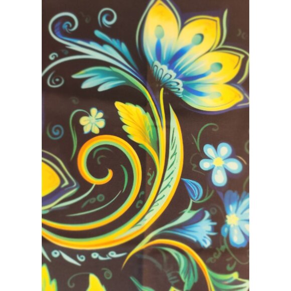 Bright Floral Polyester Fabric Panels 19"x18.5" Set Of 2 For Sewing Projects - Picture 10 of 11